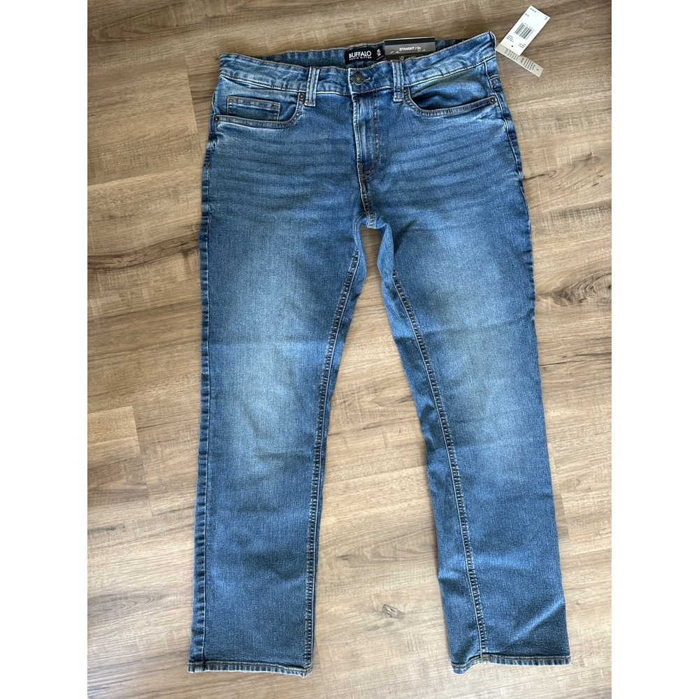 NWT Buffalo David Bitton Straight Six Men's Jeans 32x30 Blue Denim NEW
